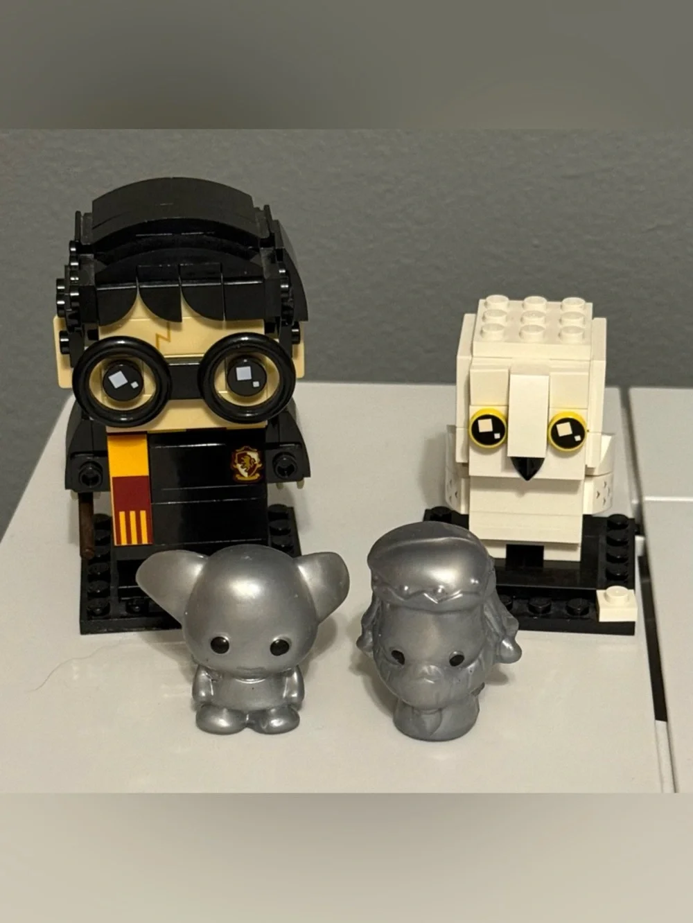 Lego Brick Headz Harry Potter & Hedwig Set & Ooshies Dumbledor & Dobby